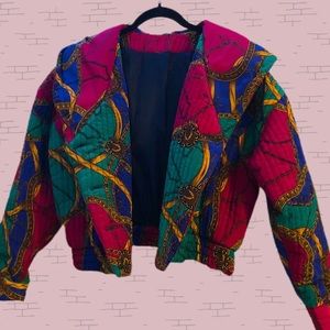 Quilted 80s cropped puffy jacket